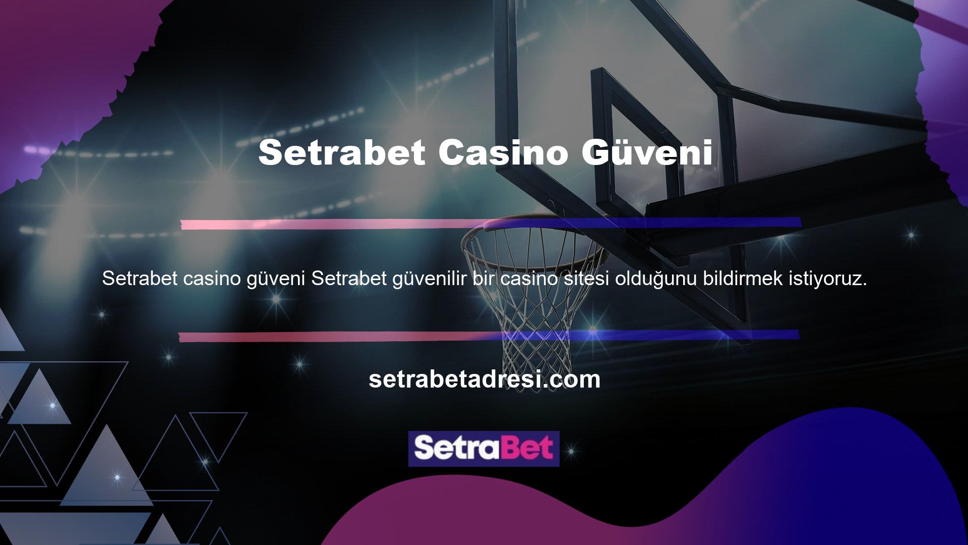 Yetkililer, lisans sınırları dahilinde Setrabet üzerinde kontrol sahibidir