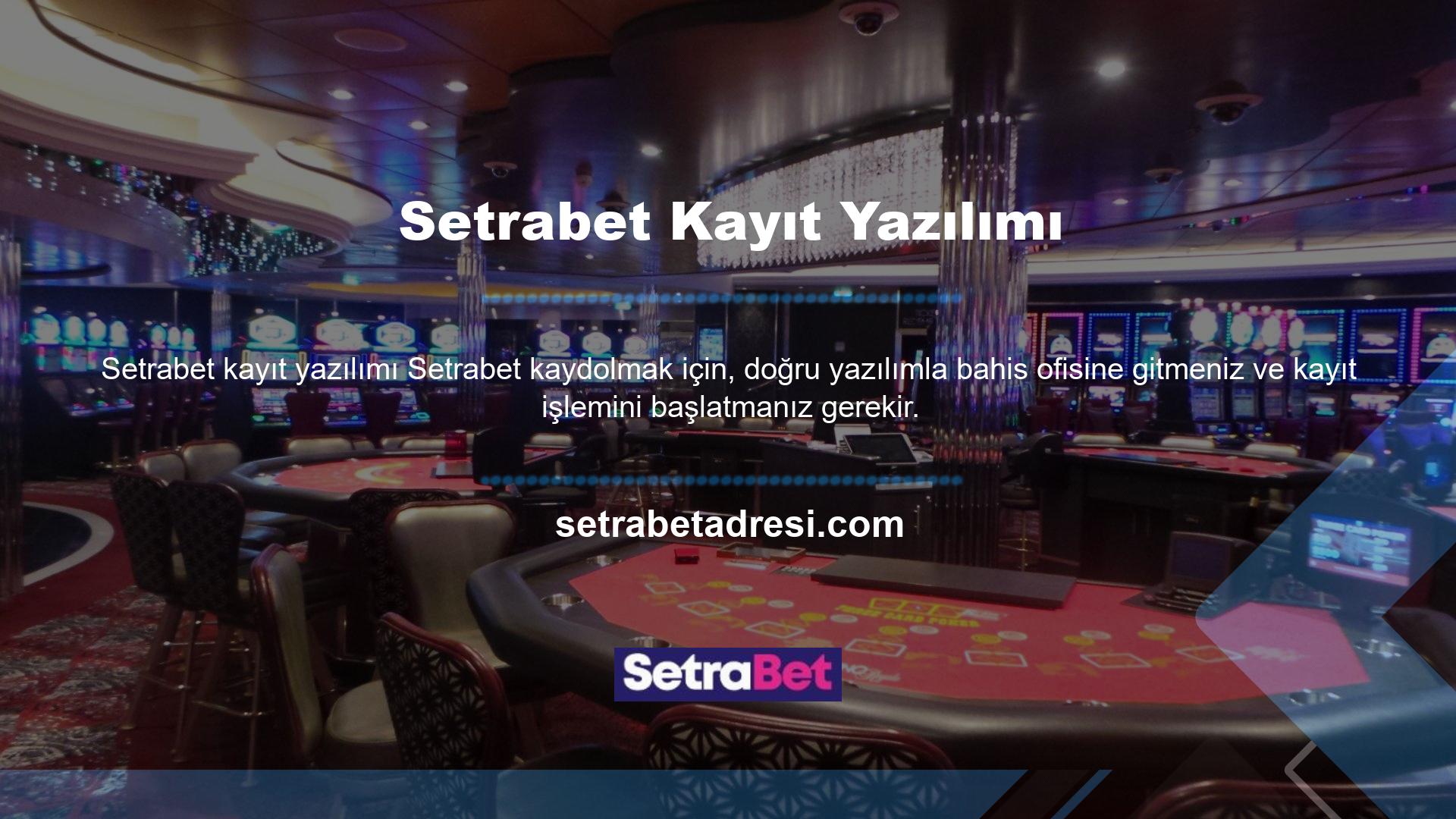 Setrabet casino oyunlarına giriş yapmak için en son adrese sahip olduğunuzdan emin olun